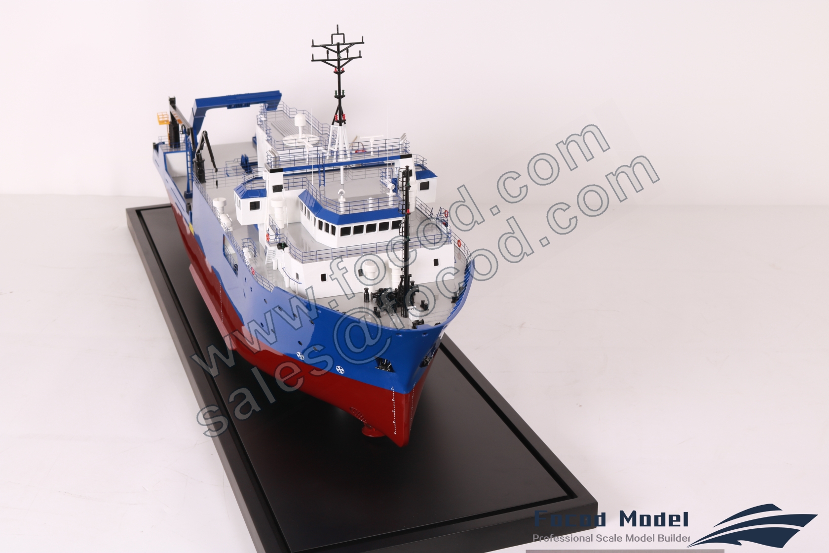 custom made model of 75m ORV Support Vessel